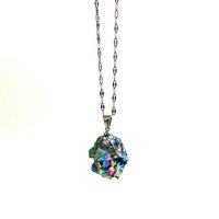 RAINBOW TITANIUM NECKLACE • Rainbow Titanium Aura Quartz • Pendant • Reiki Jewelry