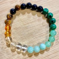 THE MONEY BRACELET • Green Aventurine + Citrine + Malachite + Tigers Eye + Rutile Quartz