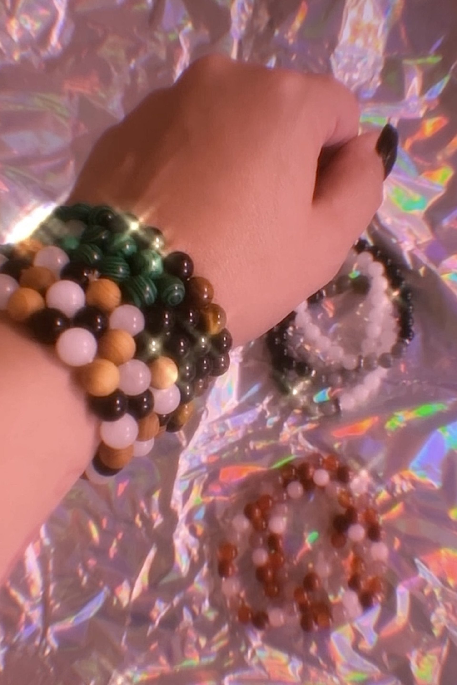 PROTECTION BRACELET • Black Tourmaline + Palo Santo + Selenite