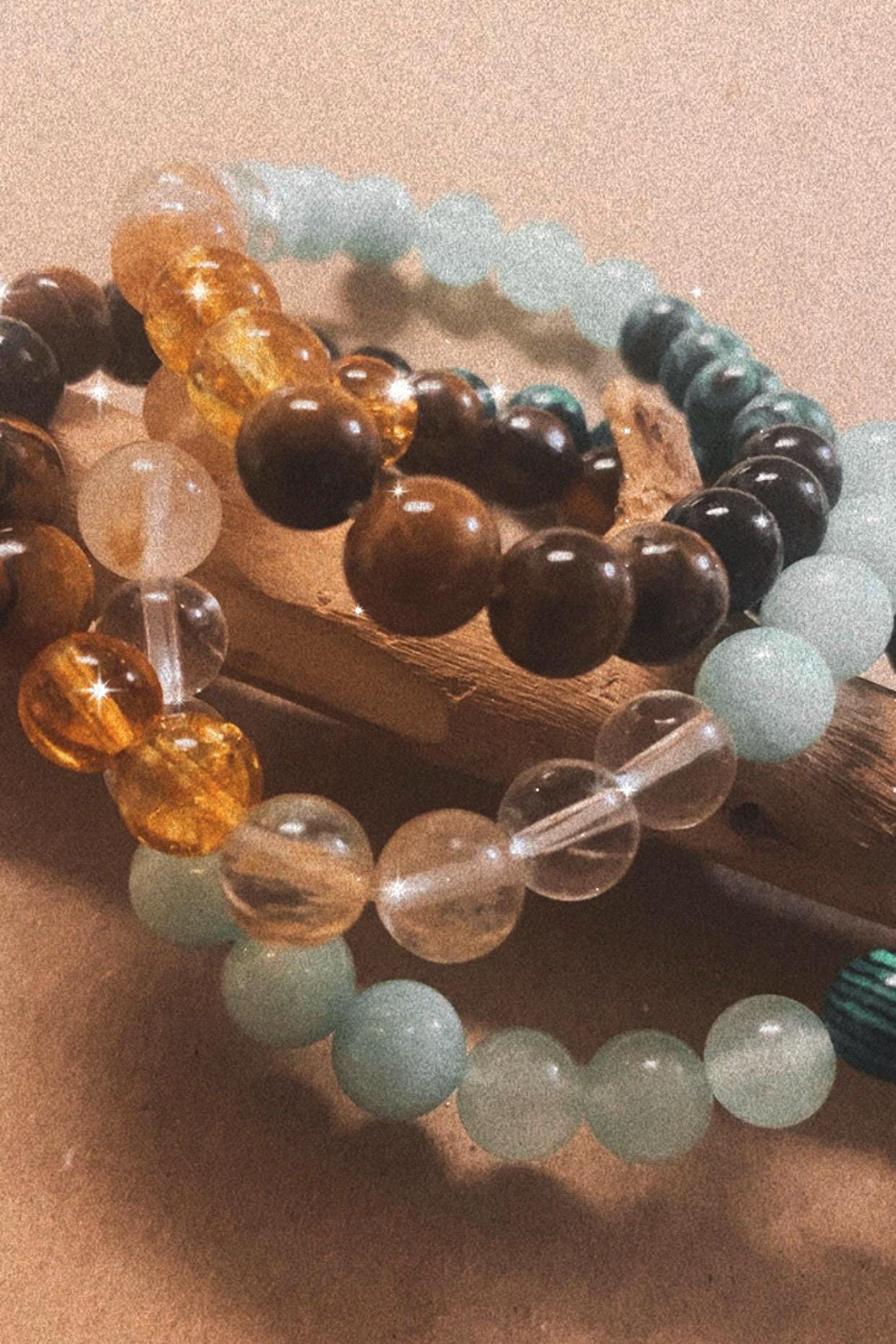 THE MONEY BRACELET • Green Aventurine + Citrine + Malachite + Tigers Eye + Rutile Quartz
